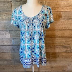 Charter club embellished blouse in size medium